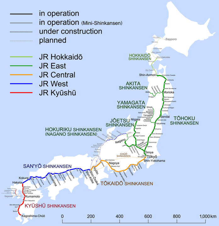 Shinkansen map 20110312 en